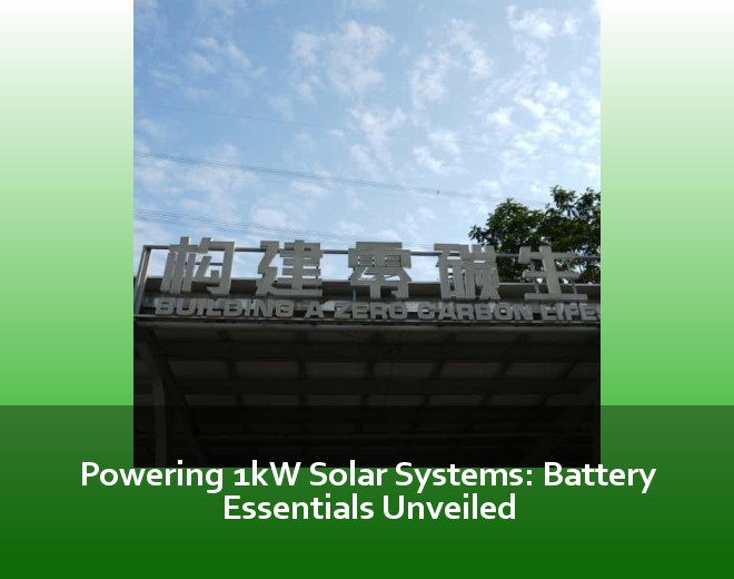 Powering 1kW Solar Systems: Battery Essentials Unveiled